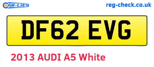 DF62EVG are the vehicle registration plates.