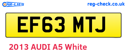 EF63MTJ are the vehicle registration plates.