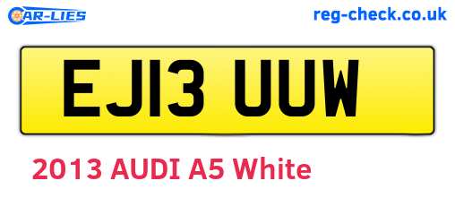 EJ13UUW are the vehicle registration plates.