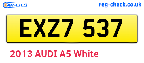 EXZ7537 are the vehicle registration plates.
