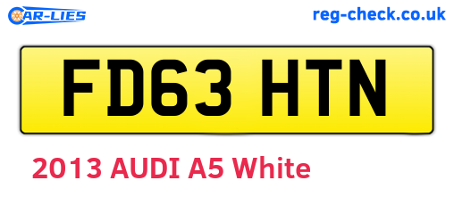 FD63HTN are the vehicle registration plates.