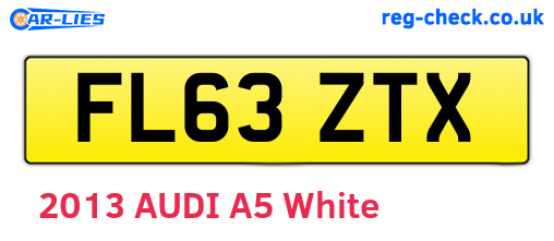 FL63ZTX are the vehicle registration plates.