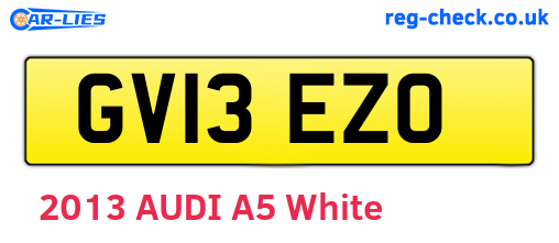 GV13EZO are the vehicle registration plates.