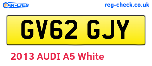 GV62GJY are the vehicle registration plates.