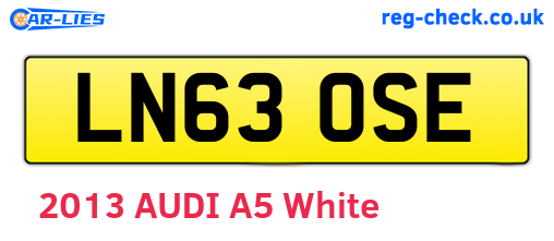 LN63OSE are the vehicle registration plates.