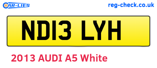 ND13LYH are the vehicle registration plates.