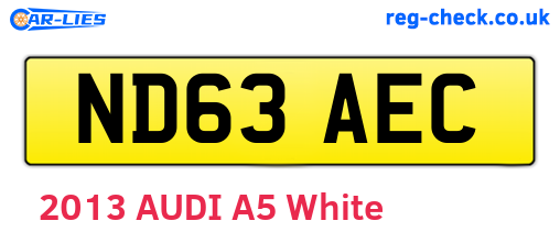 ND63AEC are the vehicle registration plates.