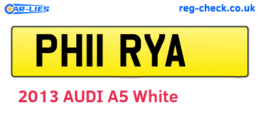 PH11RYA are the vehicle registration plates.