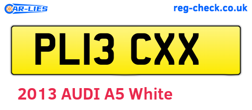 PL13CXX are the vehicle registration plates.