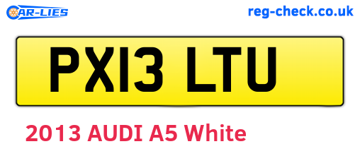 PX13LTU are the vehicle registration plates.