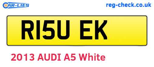 R15UEK are the vehicle registration plates.