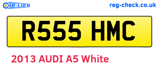 R555HMC are the vehicle registration plates.