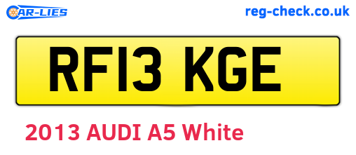 RF13KGE are the vehicle registration plates.