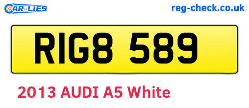 RIG8589 are the vehicle registration plates.