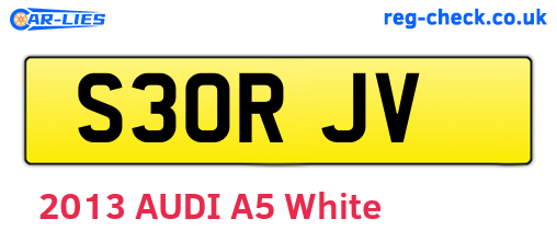 S30RJV are the vehicle registration plates.