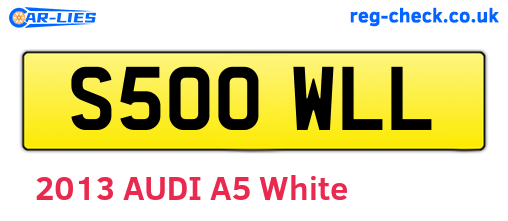 S500WLL are the vehicle registration plates.