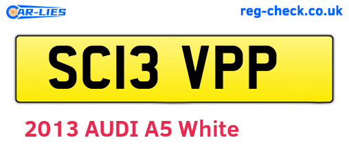 SC13VPP are the vehicle registration plates.