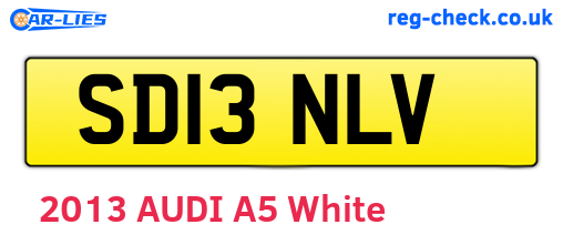 SD13NLV are the vehicle registration plates.