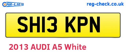 SH13KPN are the vehicle registration plates.
