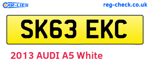 SK63EKC are the vehicle registration plates.