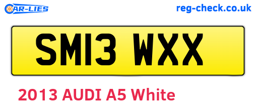 SM13WXX are the vehicle registration plates.