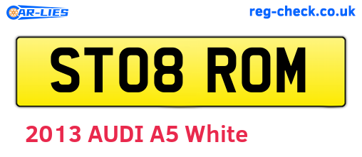 ST08ROM are the vehicle registration plates.