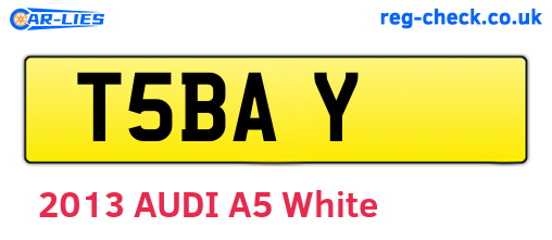T5BAY are the vehicle registration plates.