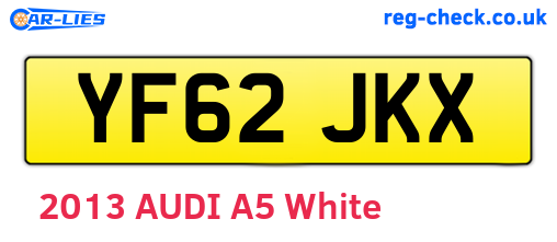 YF62JKX are the vehicle registration plates.