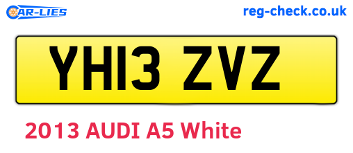 YH13ZVZ are the vehicle registration plates.