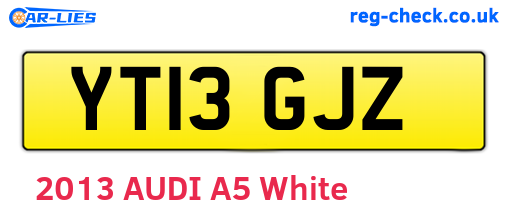 YT13GJZ are the vehicle registration plates.