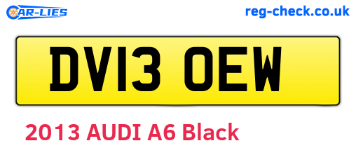 DV13OEW are the vehicle registration plates.