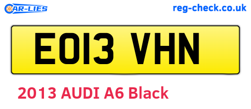 EO13VHN are the vehicle registration plates.