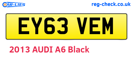 EY63VEM are the vehicle registration plates.
