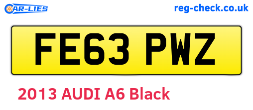 FE63PWZ are the vehicle registration plates.