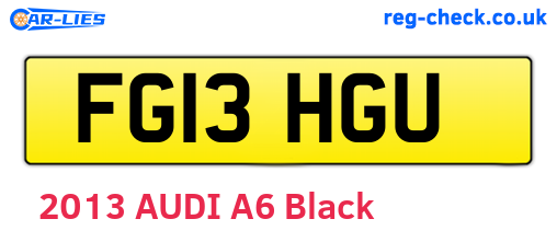 FG13HGU are the vehicle registration plates.