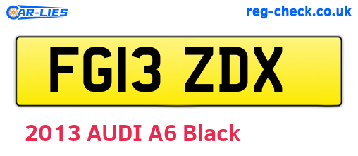 FG13ZDX are the vehicle registration plates.