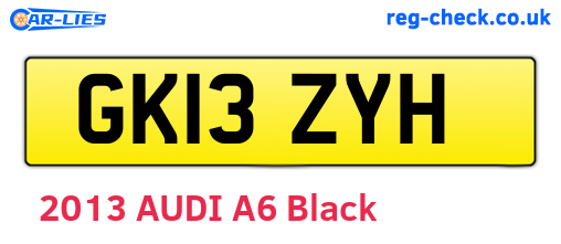 GK13ZYH are the vehicle registration plates.