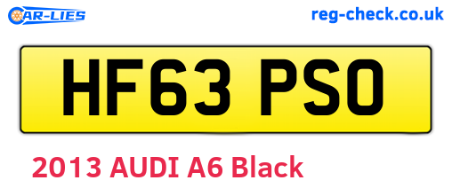 HF63PSO are the vehicle registration plates.