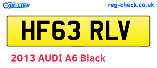 HF63RLV are the vehicle registration plates.