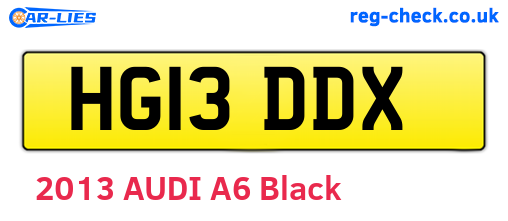 HG13DDX are the vehicle registration plates.
