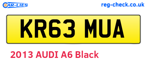 KR63MUA are the vehicle registration plates.
