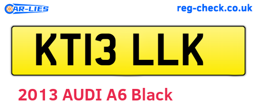 KT13LLK are the vehicle registration plates.