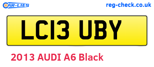LC13UBY are the vehicle registration plates.