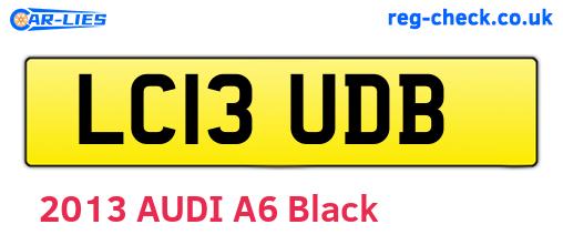 LC13UDB are the vehicle registration plates.