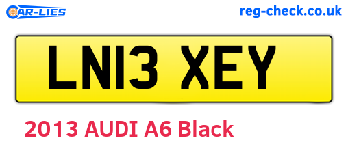 LN13XEY are the vehicle registration plates.