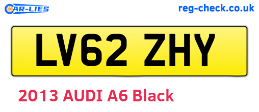LV62ZHY are the vehicle registration plates.