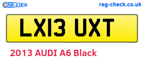 LX13UXT are the vehicle registration plates.