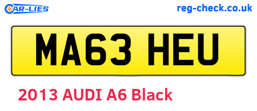 MA63HEU are the vehicle registration plates.