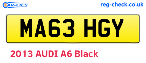 MA63HGY are the vehicle registration plates.