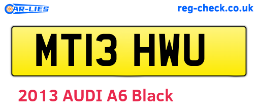 MT13HWU are the vehicle registration plates.